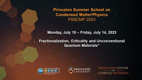About CONMAT2023. . Condensed matter summer school 2023